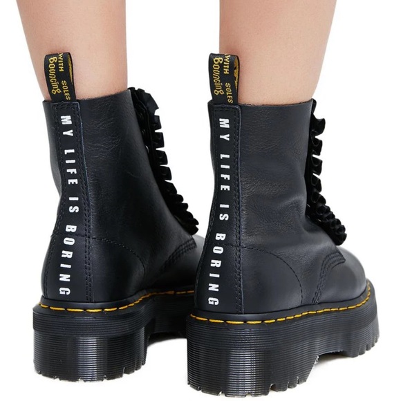 Dr. Martens X Lazy Oaf Jungle Boots in Black Size 9 - Picture 2 of 14